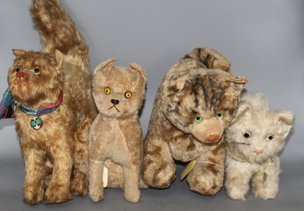 A collection of modern teddy bears and soft toys